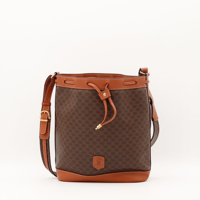 Sac Céline Seau Macadam toile Macadam marron vue de face occasion authentique — AMANA Vintage