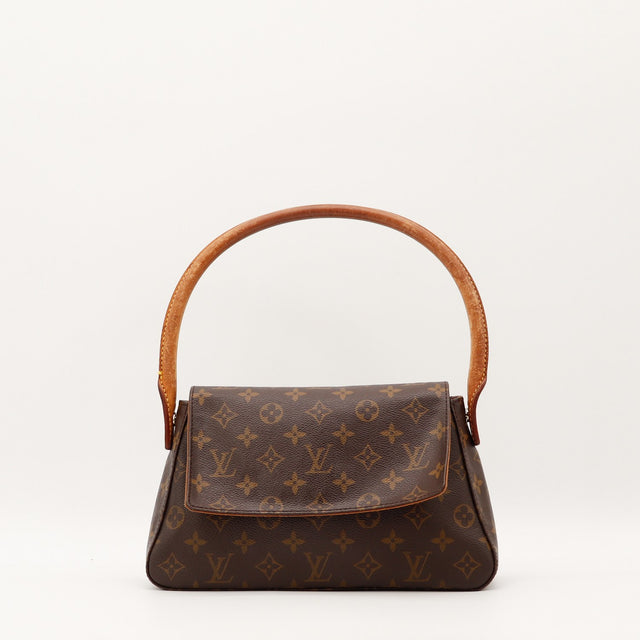 Sac Louis Vuitton Mini Looping Toile Monogramme vue de face occasion authentique — AMANA Vintage
