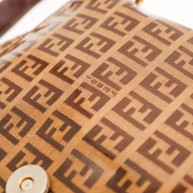 Détail toile Zucchino enduite motif FF Fendi — AMANA Vintage