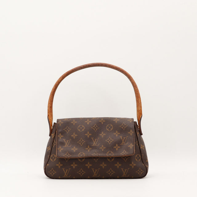 Sac Louis Vuitton Mini Looping Toile Monogramme vue de face occasion authentique — AMANA Vintage