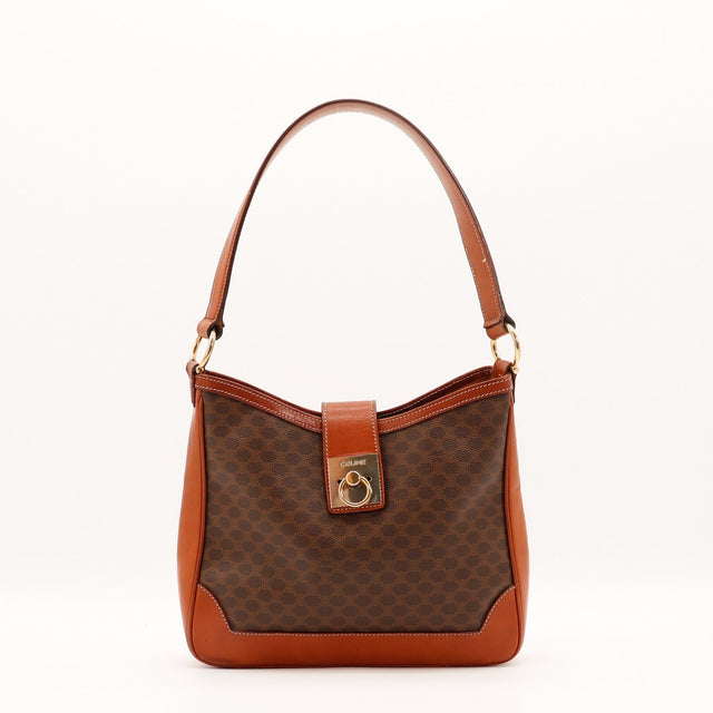 Sac Céline Hobo Macadam toile Macadam marron vue de face occasion authentique — AMANA Vintage