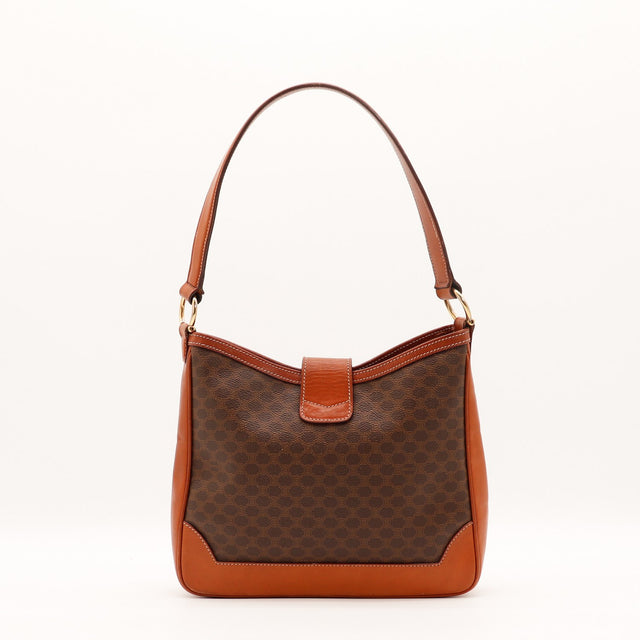 Sac Céline Hobo Macadam toile Macadam marron vue de côté occasion authentique — AMANA Vintage