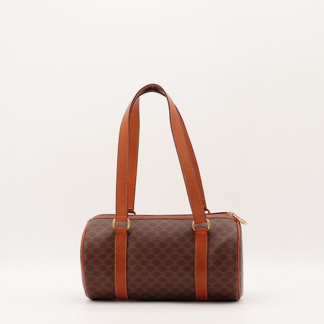 Sac Céline Papillon toile Macadam marron vue de côté occasion authentique — AMANA Vintage