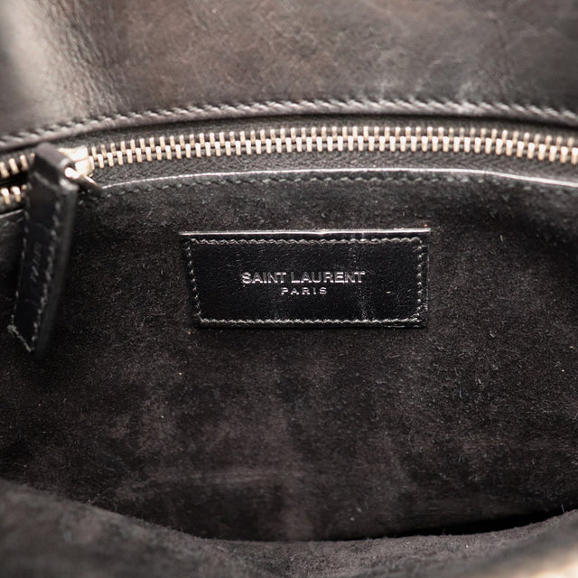 Intérieur doublure daim Sac de Jour Small Saint Laurent occasion authentique — AMANA Vintage