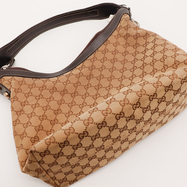 Vue de dessus du sac Gucci Hobo avec anse cuir occasion authentique — AMANA Vintage