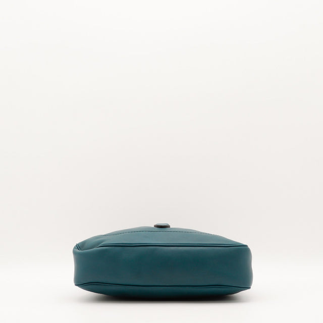 Vue intérieure Gucci New Jackie cuir lisse bleu canard occasion authentique — AMANA Vintage
