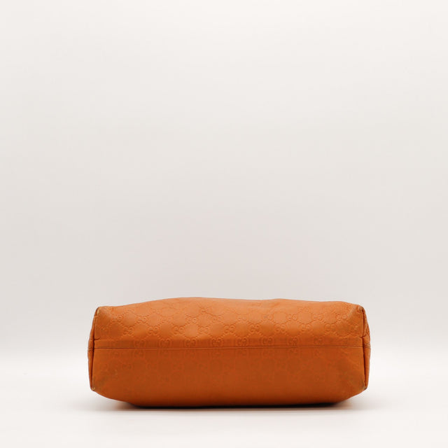 Détail de l'argenterie Gucci Hobo cuir Guccissima occasion authentique — AMANA Vintage
