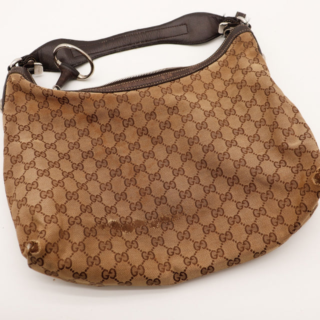 Sac Gucci Hobo tache sur la toile monogrammée occasion authentique — AMANA Vintage