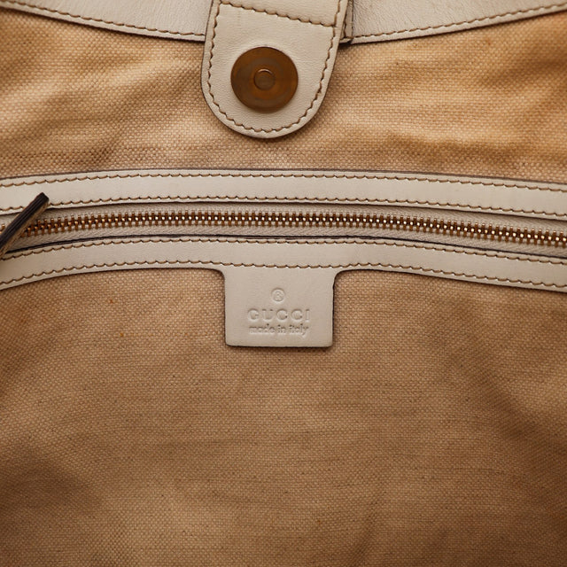 Intérieur doublure toile beige sac Gucci Hobo Web — AMANA Vintage