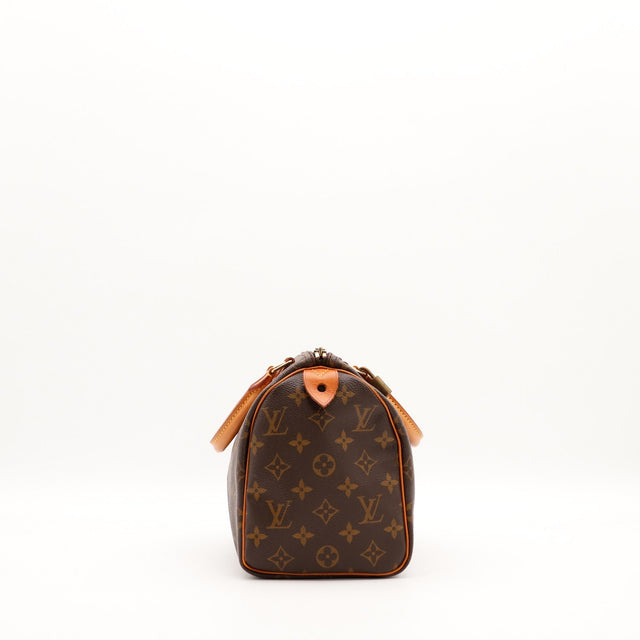 Vue de profil Louis Vuitton Speedy 25 Monogram côté droit — AMANA Vintage