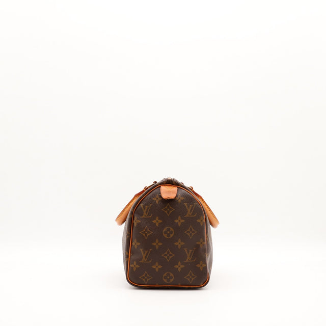 Vue de profil gauche Louis Vuitton Speedy 25 Monogram — AMANA Vintage