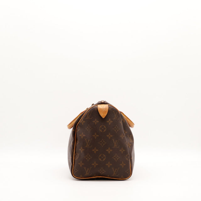 Vue de dessous Louis Vuitton Speedy 30 fond toile Monogram — AMANA Vintage