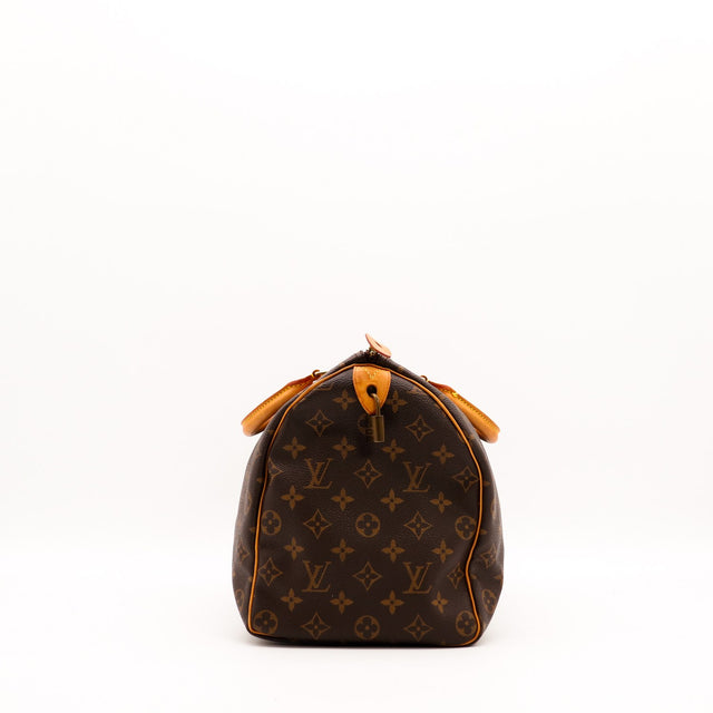 Vue de profil Louis Vuitton Speedy 35 toile Monogramme occasion — AMANA Vintage
