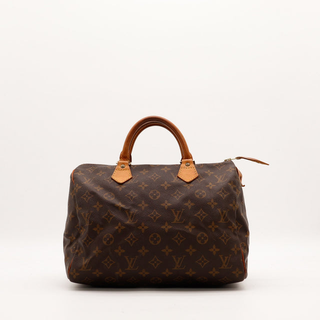Sac Louis Vuitton Speedy 35 toile Monogram vue de face occasion authentique — AMANA Vintage
