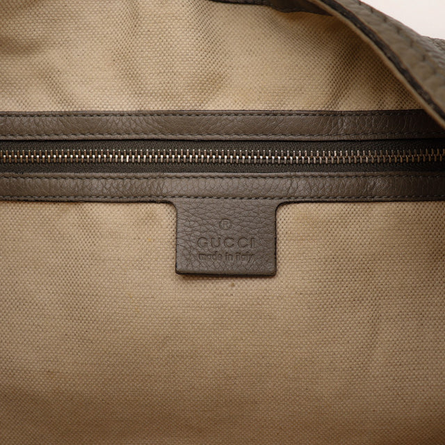 Intérieur doublure toile beige Gucci Indy Hobo occasion authentique — AMANA Vintage