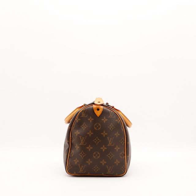 Louis Vuitton Speedy 30 vue de côté gauche Toile Monogramme occasion — AMANA Vintage