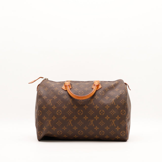 Vue de face arrière Louis Vuitton Speedy 35 toile Monogram — AMANA Vintage