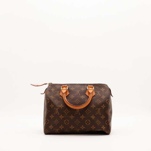 Vue de face arrière Louis Vuitton Speedy 25 toile monogramme occasion — AMANA Vintage