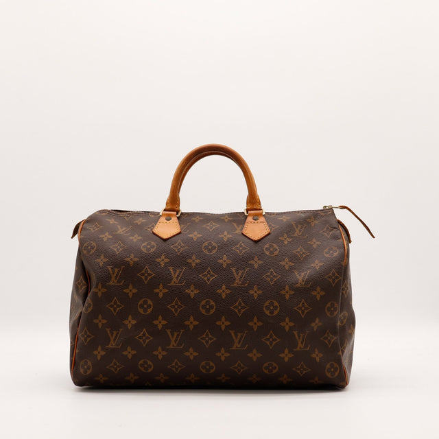 Sac Louis Vuitton Speedy 35 toile Monogramme vue de face occasion authentique — AMANA Vintage