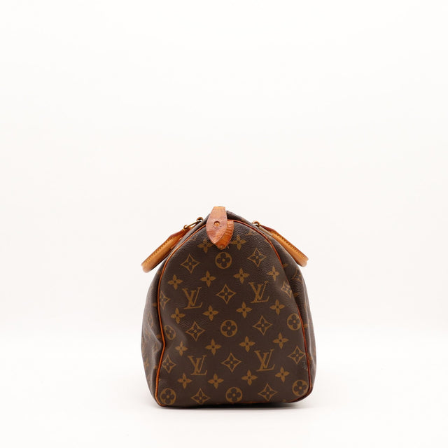 Louis Vuitton Speedy 35 vue de côté profil gauche — AMANA Vintage
