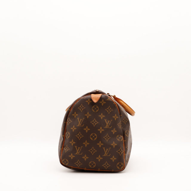 Louis Vuitton Speedy 35 vue de côté profil droit — AMANA Vintage
