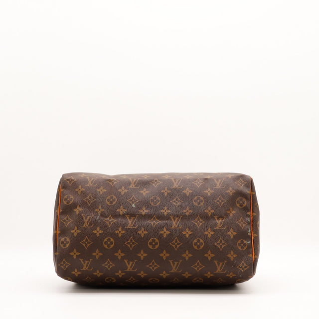 Louis Vuitton Speedy 35 vue du fond taches visibles — AMANA Vintage
