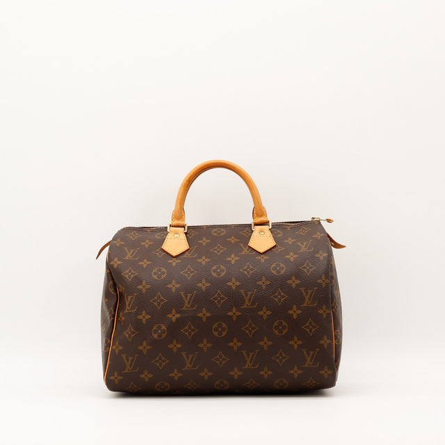 Sac Louis Vuitton Speedy 30 toile Monogram vue de face occasion authentique — AMANA Vintage