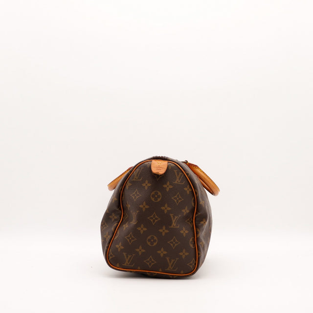 Louis Vuitton Speedy 30 vue de dessous fond toile monogramme — AMANA Vintage