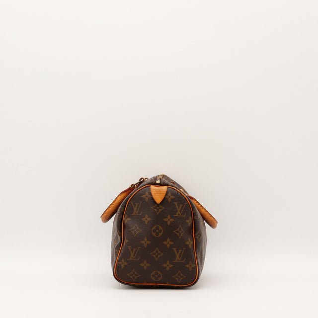 Louis Vuitton Speedy 25 vue de face anses vachette occasion authentique — AMANA Vintage