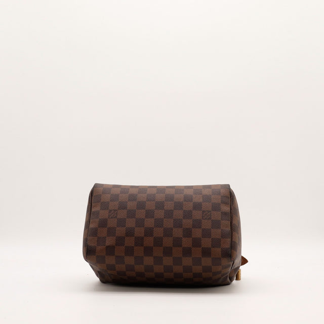 Intérieur doublure rouge Louis Vuitton Speedy 25 Damier Ébène — AMANA Vintage