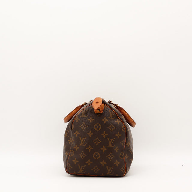 Louis Vuitton Speedy 30 vue de côté toile Monogram — AMANA Vintage