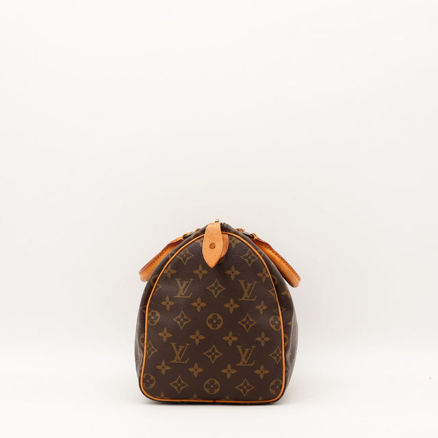 Sac Louis Vuitton Speedy 30 vue de profil toile Monogramme occasion — AMANA Vintage