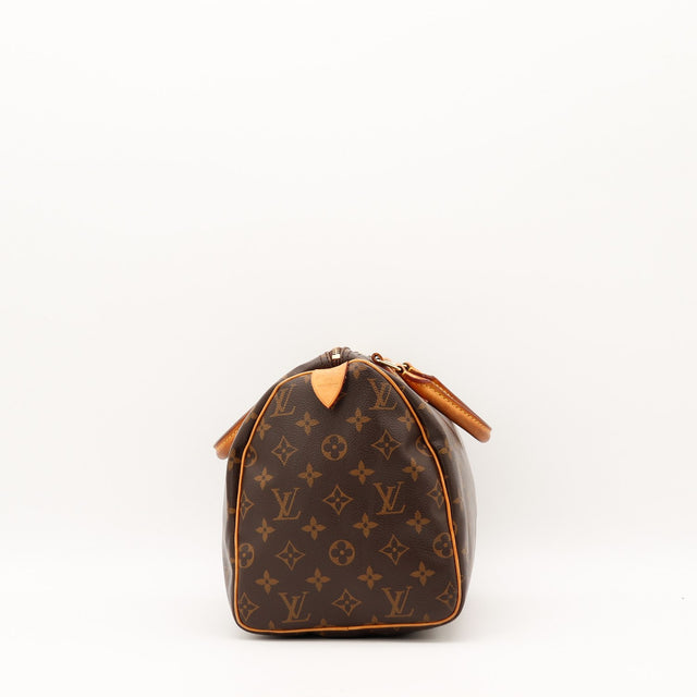 Sac Louis Vuitton Speedy 30 profil latéral occasion authentique — AMANA Vintage