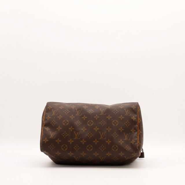 Louis Vuitton Speedy 30 vue du dessous fond toile Monogram — AMANA Vintage
