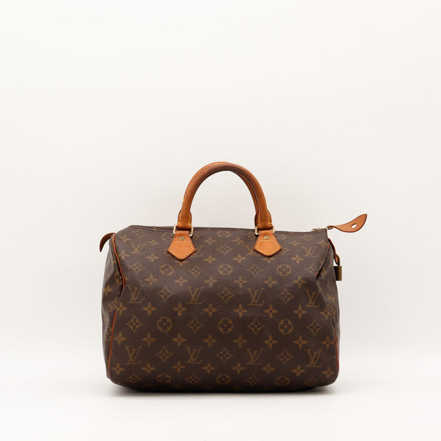 Sac Louis Vuitton Speedy 30 toile Monogram vue de face occasion authentique — AMANA Vintage