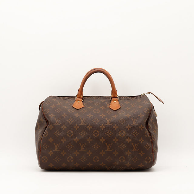 Sac Louis Vuitton Speedy 35 toile Monogram vue de face occasion authentique — AMANA Vintage