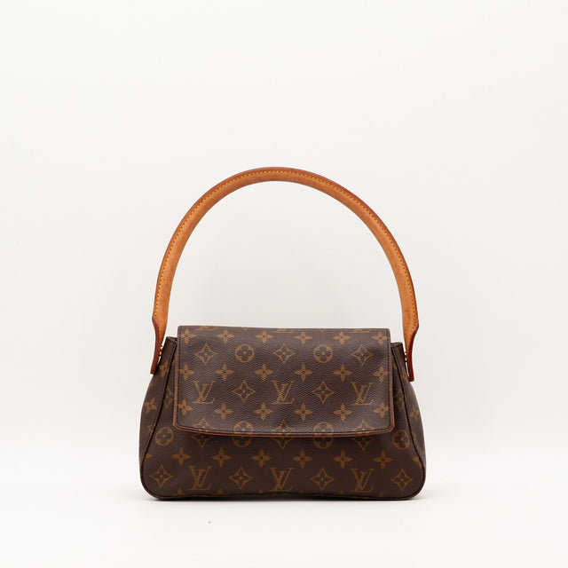 Sac Louis Vuitton Mini Looping toile Monogram vue de face occasion authentique — AMANA Vintage