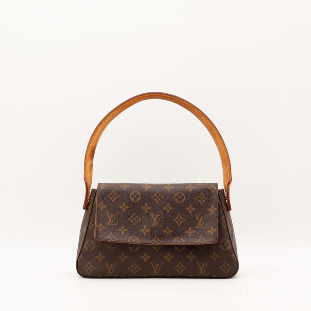 Sac Louis Vuitton Mini Looping toile Monogram vue de face occasion authentique — AMANA Vintage