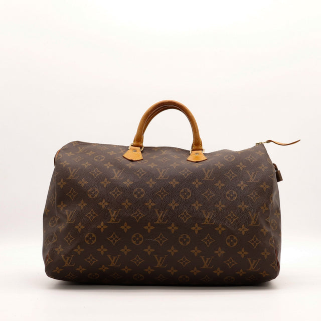 Sac Louis Vuitton Speedy 40 toile Monogram vue de face occasion authentique — AMANA Vintage