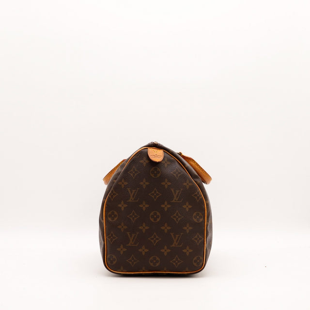 Côté droit Louis Vuitton Speedy 40 Monogram profil — AMANA Vintage