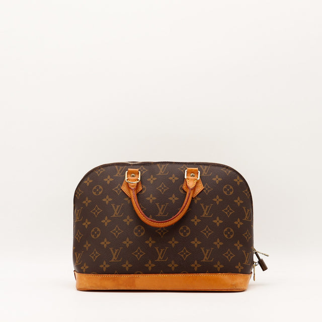 Sac Louis Vuitton Alma PM vue trois quarts toile Monogram occasion authentique — AMANA Vintage
