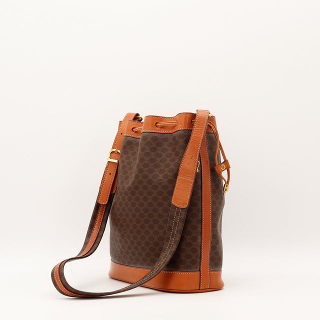 Sac Céline Seau Macadam vue arrière bandoulière occasion authentique — AMANA Vintage