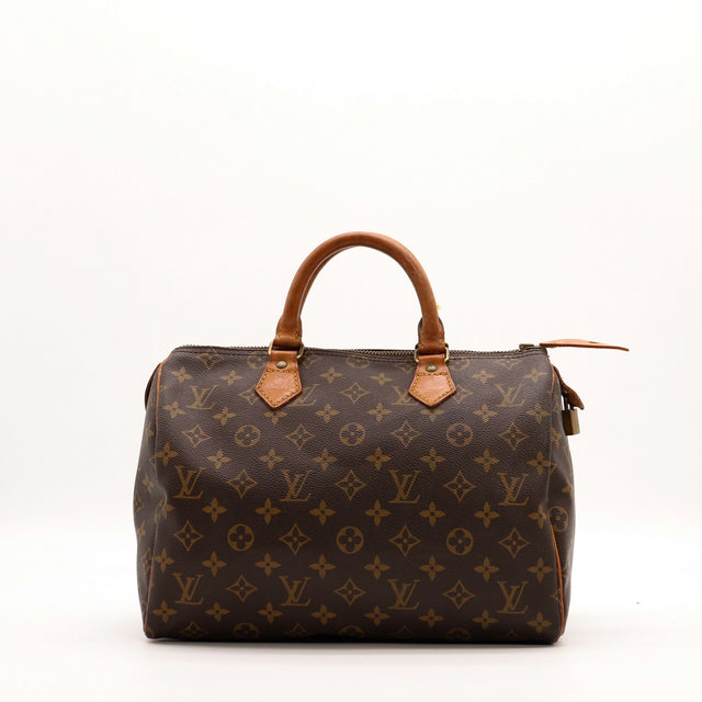Sac Louis Vuitton Speedy 30 toile Monogram vue de face occasion authentique — AMANA Vintage