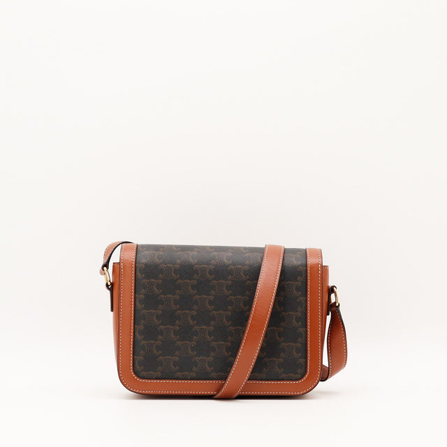 Sac Céline Triomphe vue arrière bandoulière cuir occasion authentique — AMANA Vintage