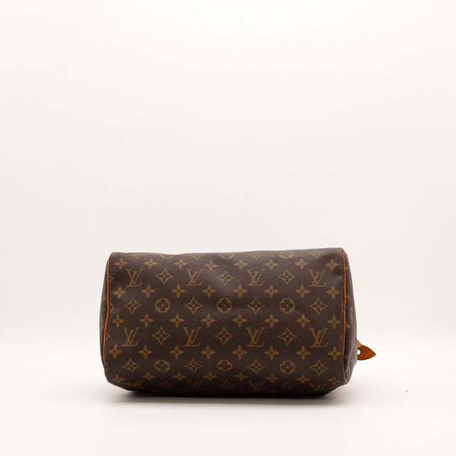 Louis Vuitton Speedy 30 fond toile Monogram vue de dessous — AMANA Vintage