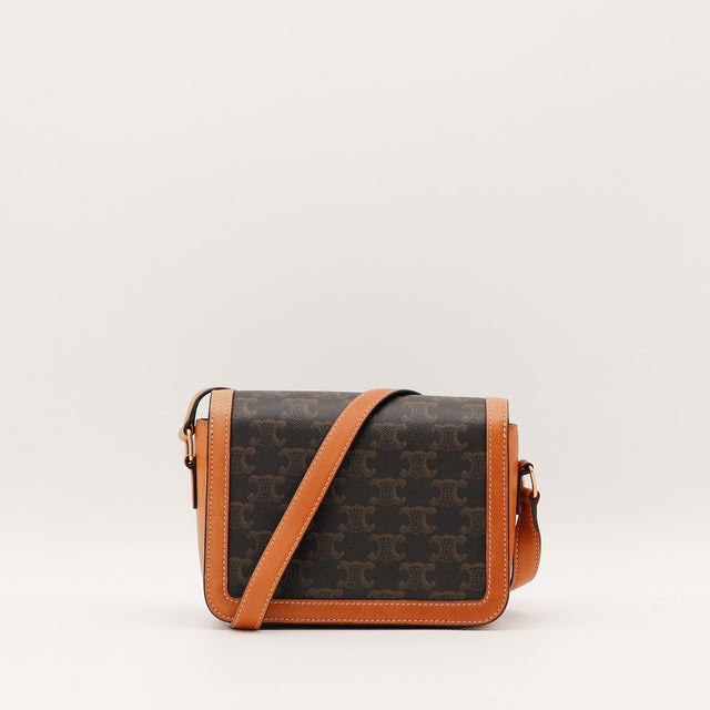 Sac Céline Triomphe vue arrière bandoulière cuir occasion authentique — AMANA Vintage