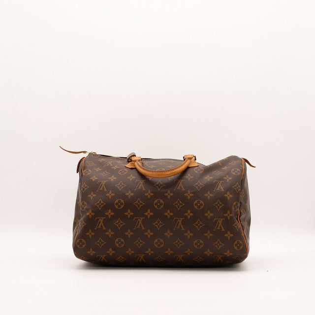 Vue de dos Louis Vuitton Speedy 35 toile Monogram occasion — AMANA Vintage
