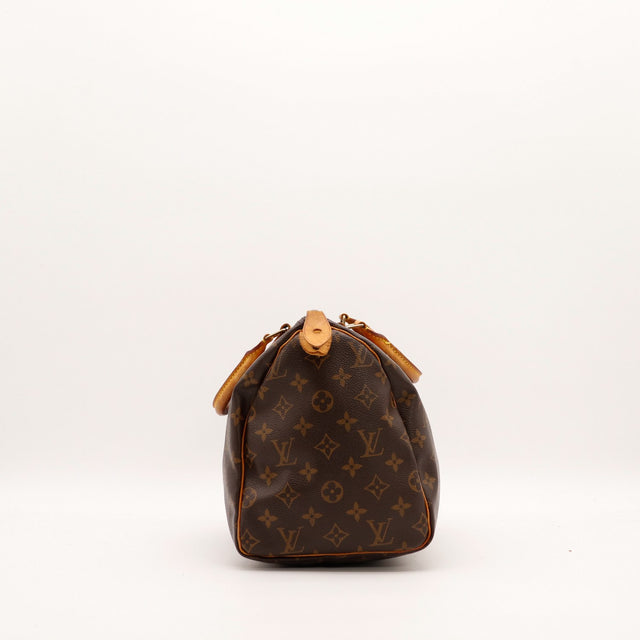 Louis Vuitton Speedy 30 vue de côté gauche profil Toile Monogram — AMANA Vintage