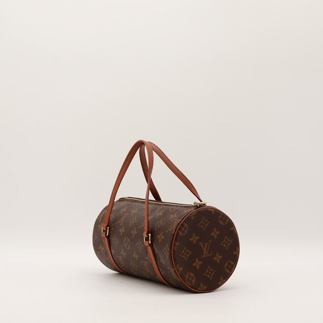 Louis Vuitton Papillon 30 silhouette cylindrique de profil occasion authentique — AMANA Vintage