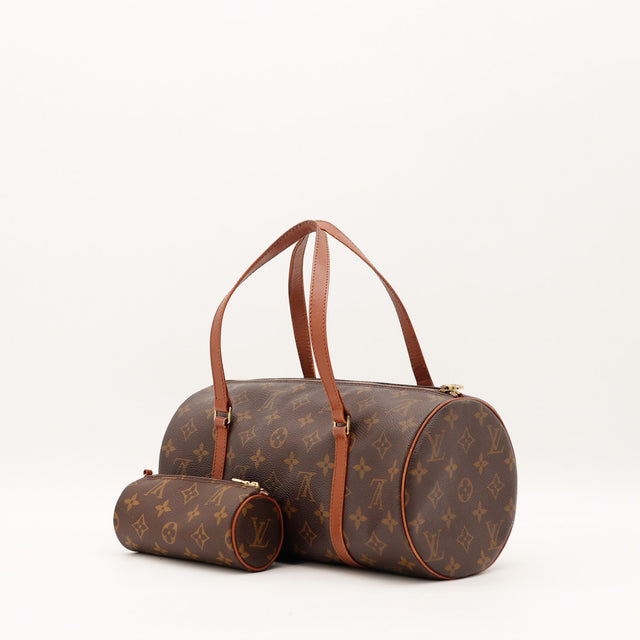 Louis Vuitton Papillon 30 toile Monogram anses cuir vachette occasion authentique — AMANA Vintage